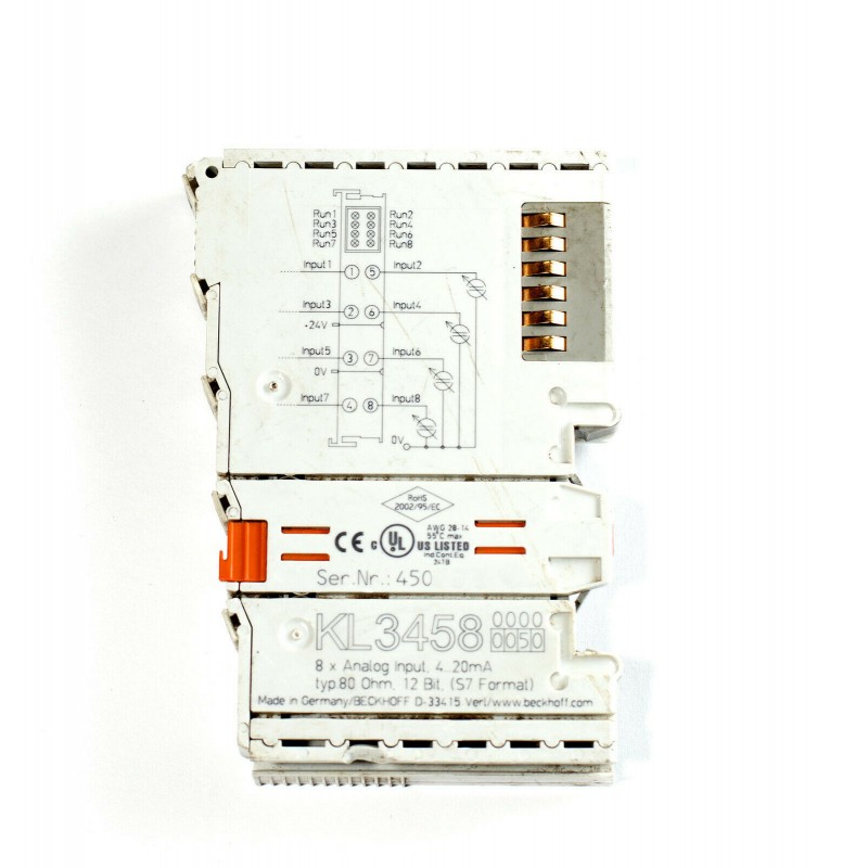 Beckhoff KL3458 8-channel analog input terminal 4…20 mA