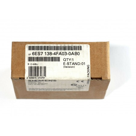 Siemens Simatic ET200S 4/8 F-DI PROFISAFE 6ES7 138-4FA03-0AB0 6ES7138-4FA03-0AB