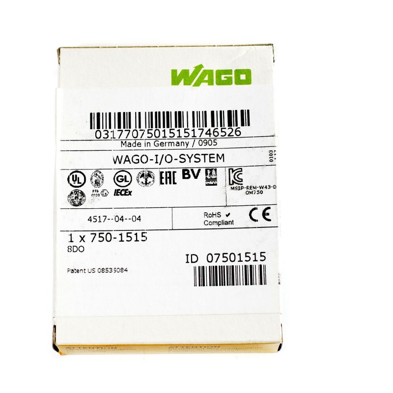 NEW Wago 750-1515 8-channel digital output  24 VDC  0.5 A 2-conductor connection