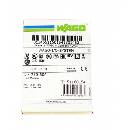 NEW Wago 750-600 End module