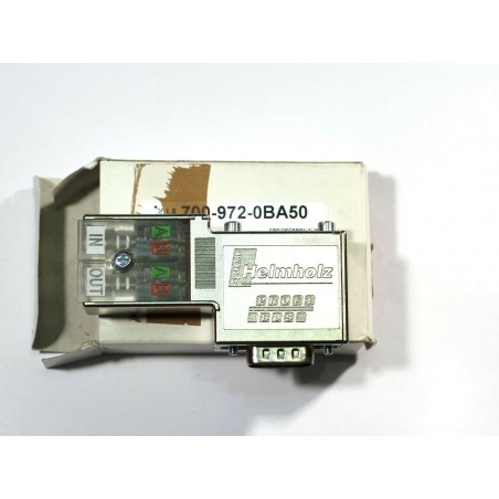 NEW Helmholz PROFIBUS connector in metal housing 700-972-0BA50 corner 90 degree