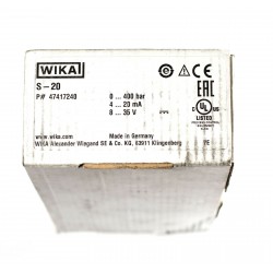 Wika S-20 pressure sensor transmitter 0 .. 400 bar 4 .. 20 mA 8 .. 35 V 47417240