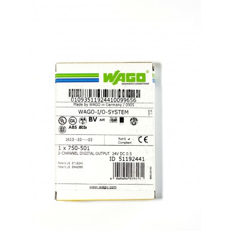 NEW Wago 750-501 2-channel digital output  24 VDC  0.5 A PLC module