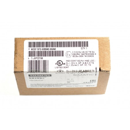 New Original Genuine Siemens Simatic DP PROFIBUS connector 6ES7 972-0BB42-0XA0