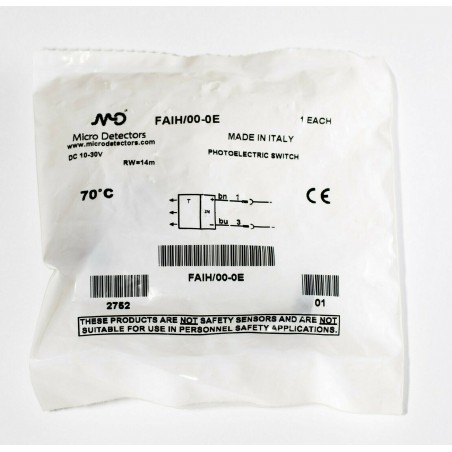 NEW Micro Detector IMO PHOTO-ELECTRIC SWITCH M18 THROUGH-BEA FAIH/00-0E FAIH000E
