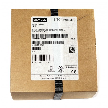 Siemens Sitop power 5A Stabilized power supply 120/230VAC 24 VDC 6EP1333-2BA00